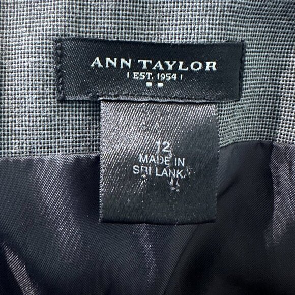 Ann Taylor Charcoal Gray Pencil Suit Skirt Size 12 - Picture 5 of 6
